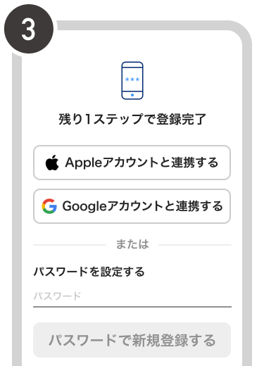 PayPayのパスワード設定画面