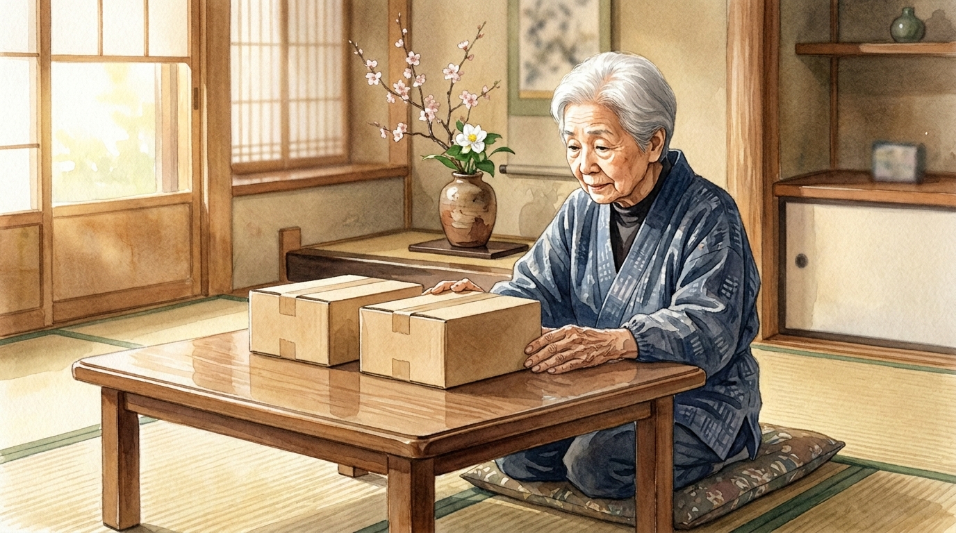 楽天とAmazonの買い物比較のフラットイラスト
